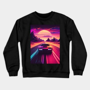 Retrowave Aesthetic Car Crewneck Sweatshirt